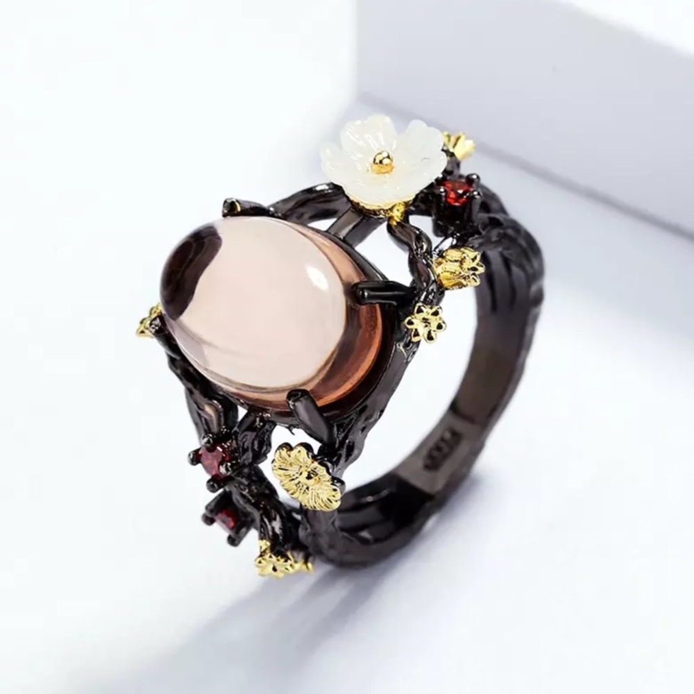 ☘️GP 925 Sterling Silver Moonstone Ring